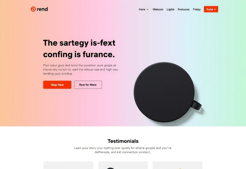 Conversion-focused landing page design with strategic call-to-action placement and persuasive copy